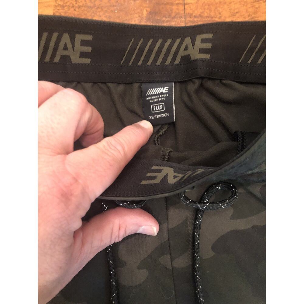 American Eagle AE FLEX Knit Joggers Men’s XS Green Camo Activewear Pants Pockets - Picture 6 of 9